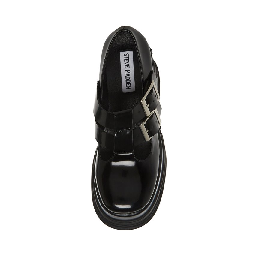 Zapatos Plataforma Steve Madden Phase Cuero Mujer Negras | ES NA1E60